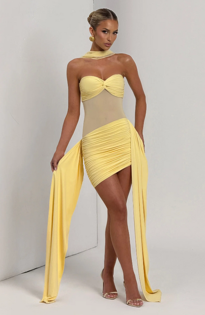 Vestido mini Fiorella - Negro