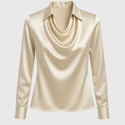 Brooklyn – Elegante blusa de satén brillante